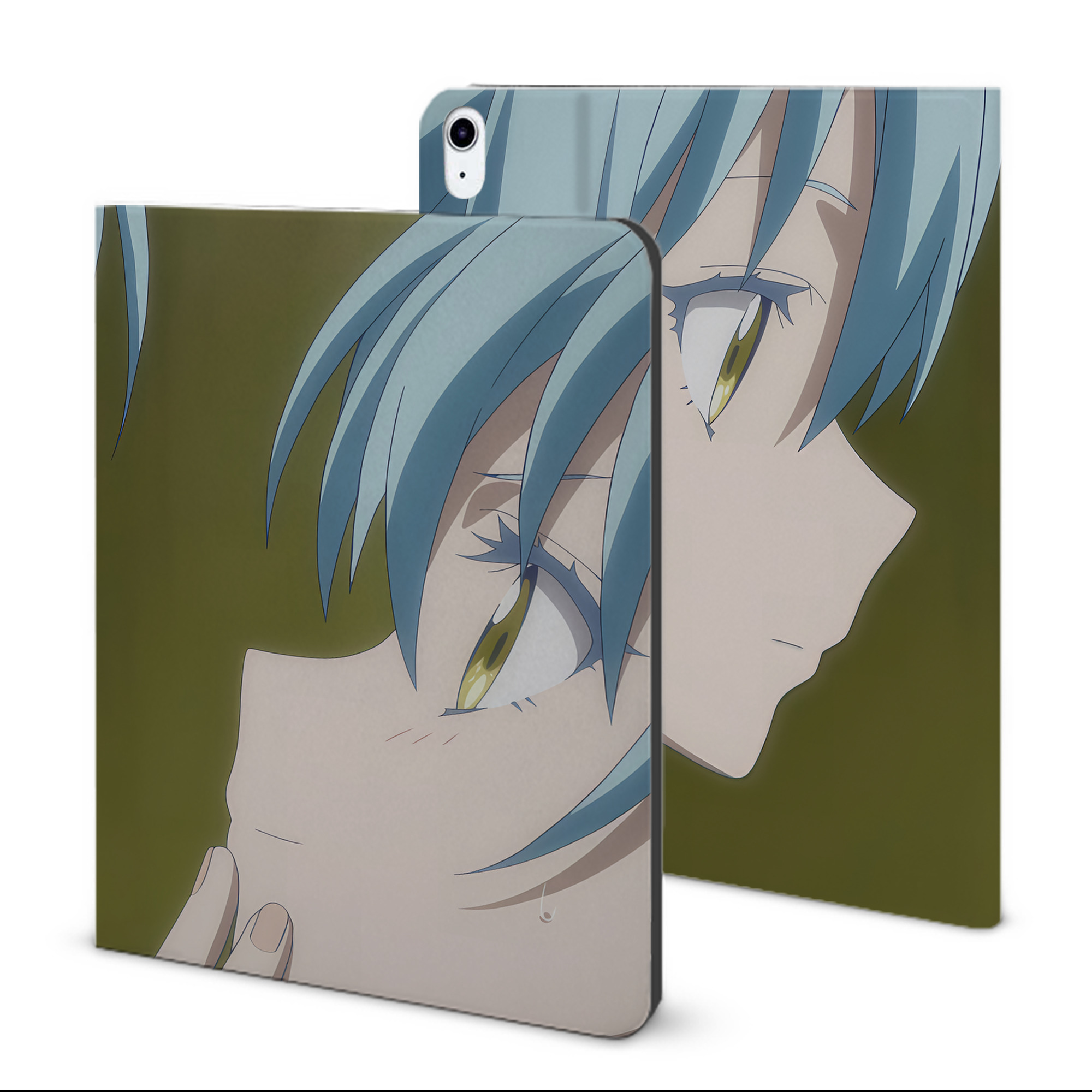 （画像用） 転スラ Regarding Reincarnated to Slime IPad ケース ブック型 PUレザー TPU 耐衝撃 軽量 薄型 ペン収納なし 全面保護 IPad 各モデル対応